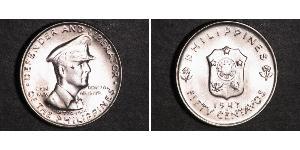 50 Centavo Philippines Argent Douglas MacArthur (1880 - 1964) 