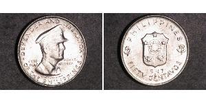 50 Centavo Philippines Argent Douglas MacArthur (1880 - 1964) 