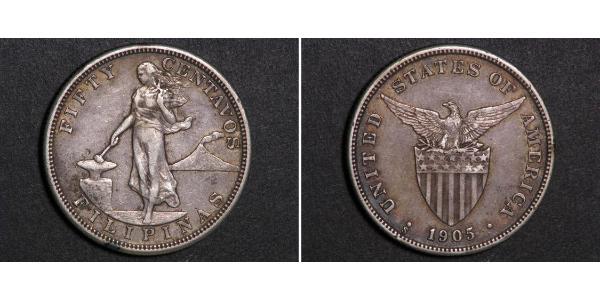 50 Centavo Philippines Argent 