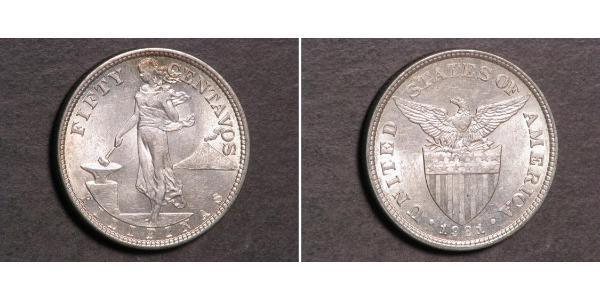 50 Centavo Philippines Argent 