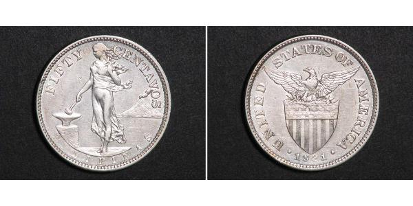 50 Centavo Philippines Argent 