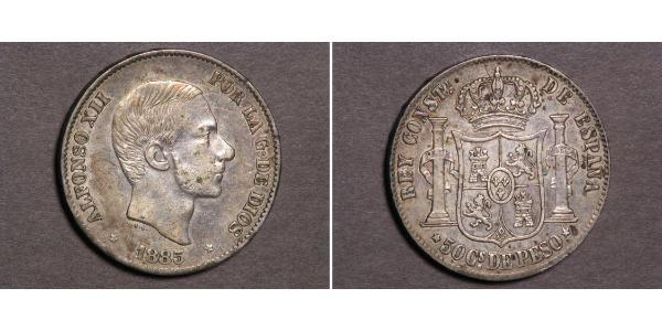 50 Centavo Philippines Argent 
