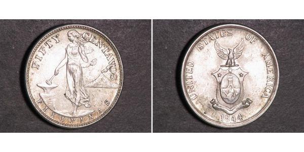 50 Centavo Philippines Argent 