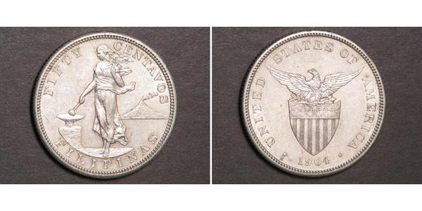 50 Centavo Philippines Argent 