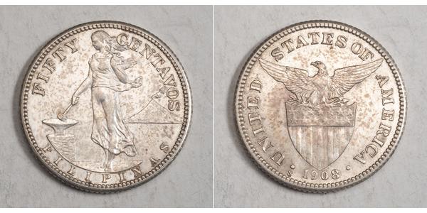 50 Centavo Philippines Argent 