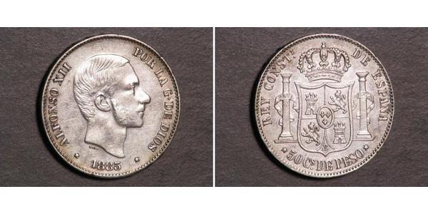 50 Centavo Philippines Argent 