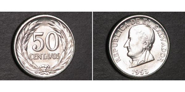 50 Centavo Salvador Argent 
