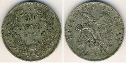 50 Centavo Cile Argento 