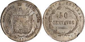 50 Centavo Costa Rica Argento 