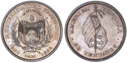 50 Centavo El Salvador Argento 