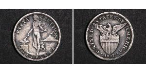 50 Centavo Filippine Argento 