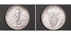 50 Centavo Filippine Argento 