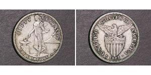 50 Centavo Filippine Argento 