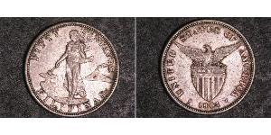 50 Centavo Filippine Argento 