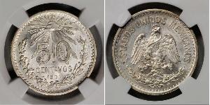 50 Centavo Messico (1867 - ) Argento 