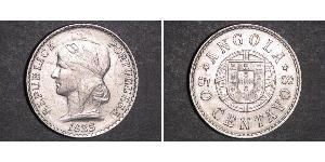 50 Centavo Prima repubblica portoghese (1910 - 1926) Argento 