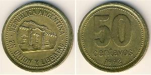 50 Centavo Argentine Republic (1861 - ) Brass 