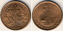 50 Centavo Bolivie (1825 - ) Bronze 