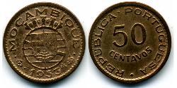 50 Centavo Mozambique Bronze 