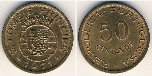 50 Centavo São Tomé and Príncipe (1469 - 1975) Bronze 