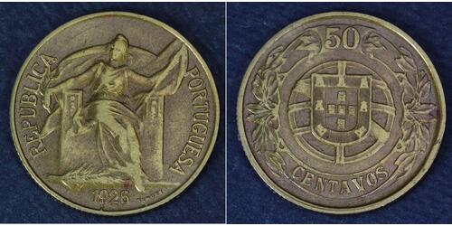 50 Centavo Première République portugaise (1910 - 1926) Bronze/Aluminium 