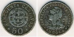 50 Centavo Portuguese Angola (1575-1975) Bronze/Nickel 