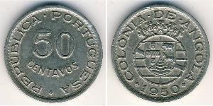 50 Centavo Portuguese Angola (1575-1975) Bronze/Nickel 