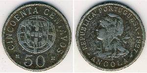 50 Centavo Portuguese Angola (1575-1975) Bronze/Nickel 