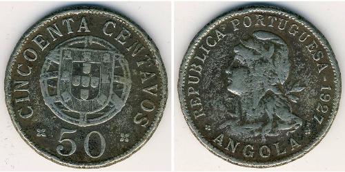 50 Centavo Portuguese Angola (1575-1975) Bronze/Nickel 