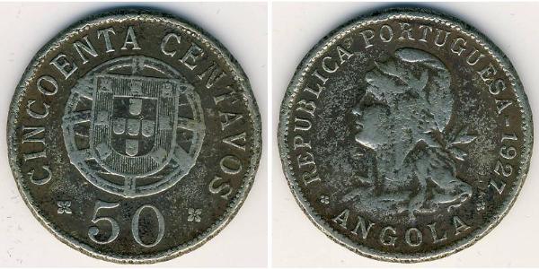 50 Centavo Portuguese Angola (1575-1975) Bronze/Nickel 