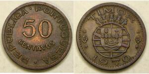 50 Centavo Portogallo / Timor Est (1702 - 1975) Bronzo 