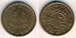 50 Centavo Portuguese Angola (1575-1975) Bronzo 