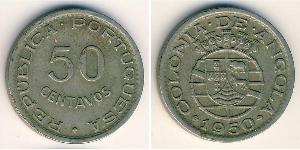 50 Centavo Portuguese Angola (1575-1975) Copper/Nickel 