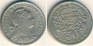 50 Centavo Second Portuguese Republic (1933 - 1974) Copper/Nickel 