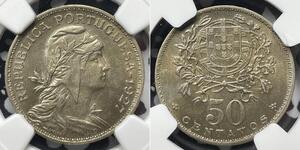 50 Centavo Second Portuguese Republic (1933 - 1974) Copper/Nickel 