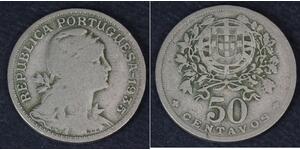50 Centavo Second Portuguese Republic (1933 - 1974) Copper/Nickel 