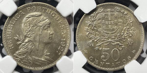 50 Centavo Second Portuguese Republic (1933 - 1974) Copper/Nickel 