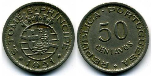 50 Centavo São Tomé and Príncipe (1469 - 1975) Copper/Zinc/Nickel 