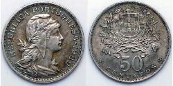 50 Centavo Second Portuguese Republic (1933 - 1974) Copper/Zinc 