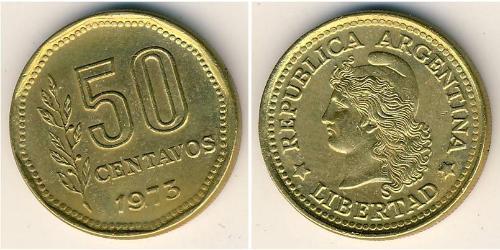 50 Centavo Argentinien (1861 - ) Messing 