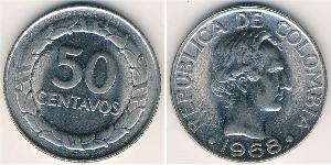 50 Centavo Republic of Colombia (1886 - ) Nickel 