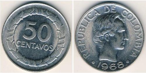 50 Centavo Republic of Colombia (1886 - ) Nickel 