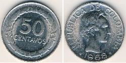 50 Centavo Republik Kolumbien  (1886 - ) Nickel 