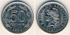 50 Centavo Argentinien (1861 - ) Nickel/Stahl 