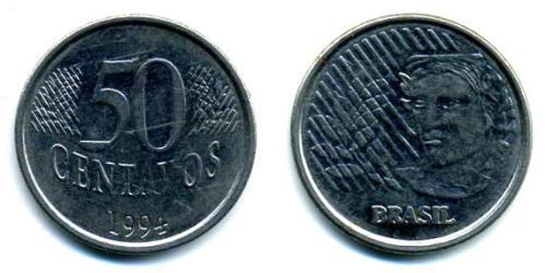 50 Centavo Brasilien Nickel/Stahl 