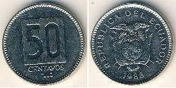 50 Centavo Ecuador Níquel/Acero 
