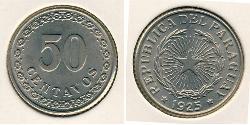 50 Centavo Paraguay (1811 - ) Níquel/Cobre 