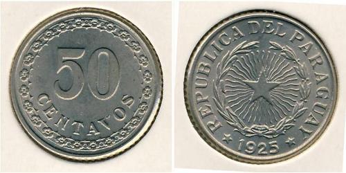 50 Centavo Paraguay (1811 - ) Níquel/Cobre 