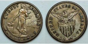 50 Centavo Filipinas Plata 