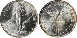 50 Centavo Filipinas Plata 